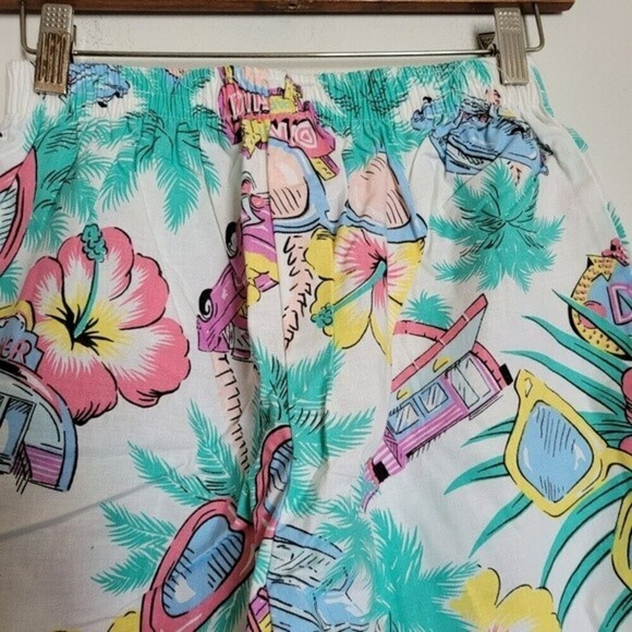 Vintage Jerry Leigh California Floral Tropical Print Casual Shorts Size S 90s - Picture 8 of 12